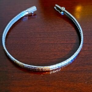 Yellow, White, Rose Gold over 925 Solid Silver, 7.5" Length, 3mm width.